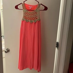 NWOT Lilly Pulitzer Pink and Gold Dress size XXS or extra extra small